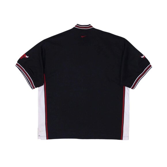 VTG Nike Chicago Bulls Men Black Snapped Front Short Sleeve Jersey Size 3XL - Picture 2 of 12